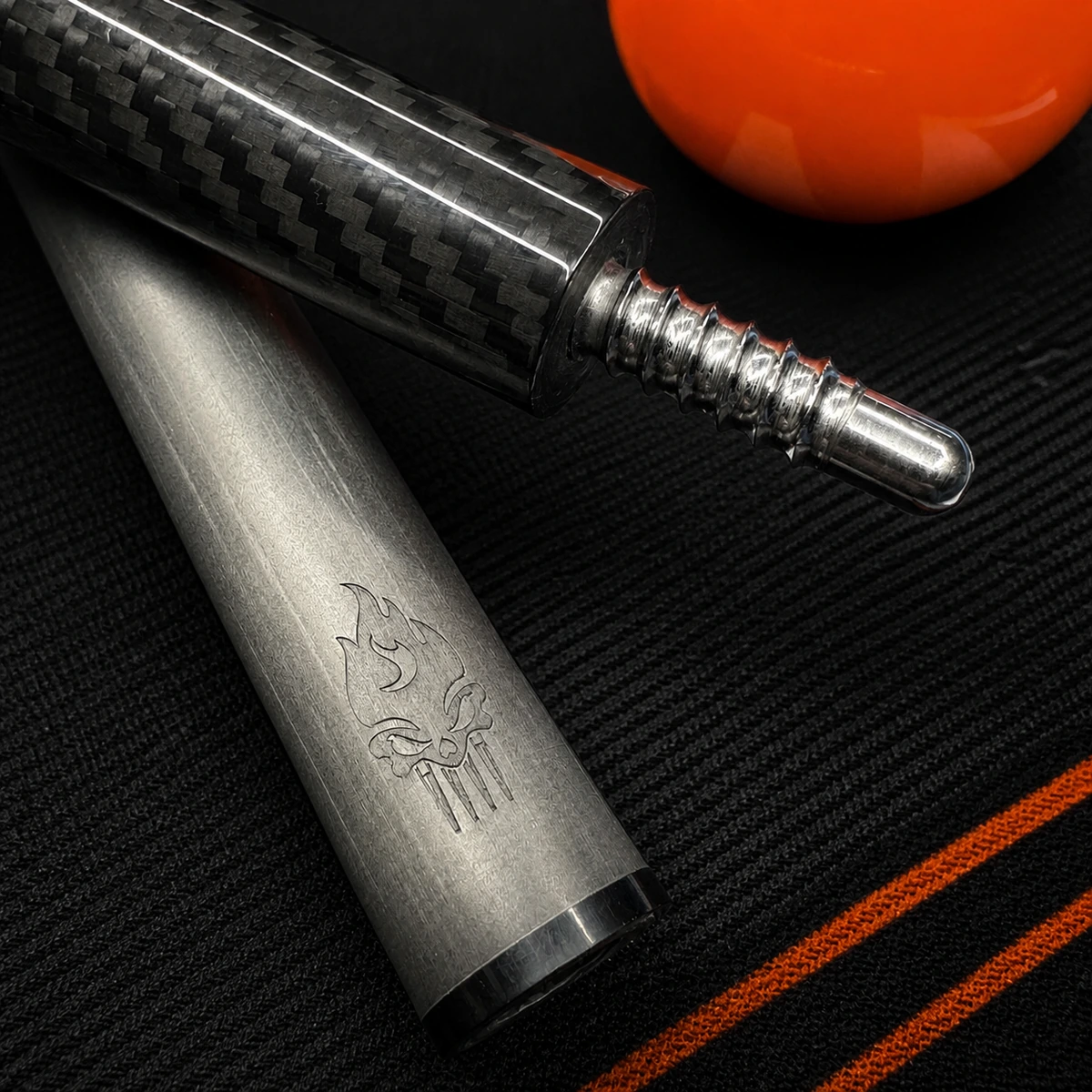 Polished joint pin alongside the Apocolyte shaft emblem