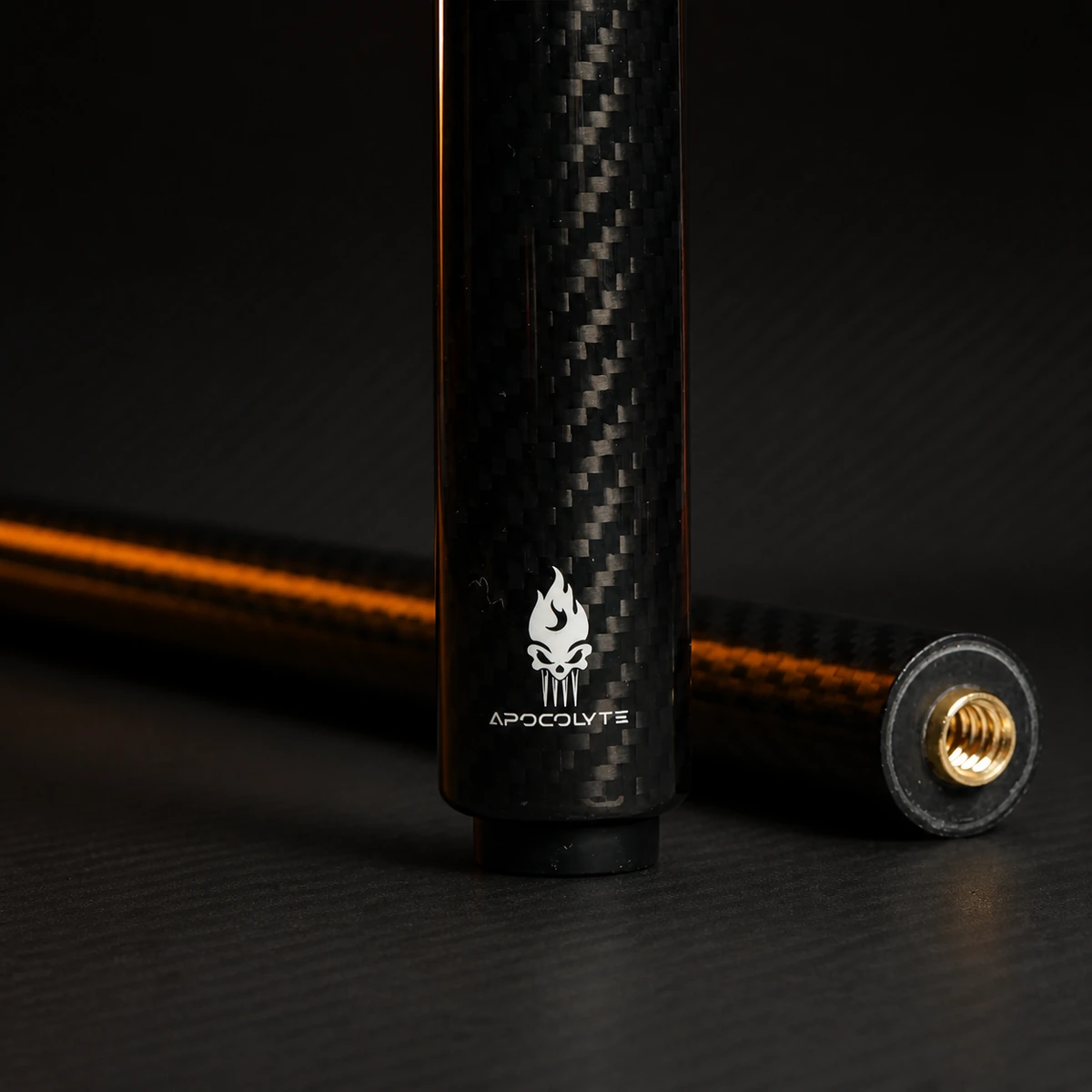 Apocolyte flame emblem on the woven carbon fiber butt